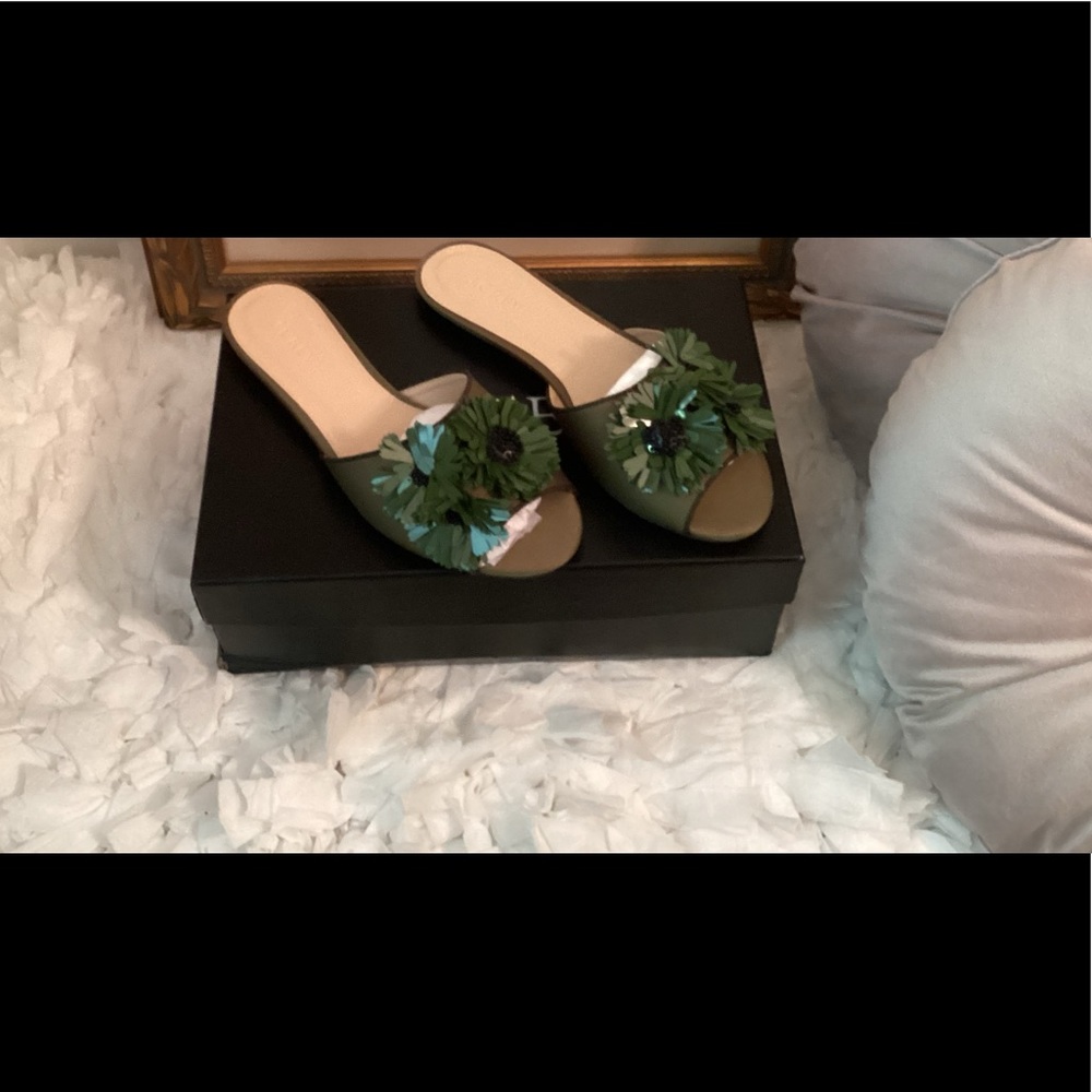 J.Crew Satin Floral Embellish Slides - Picture 7 of 9
